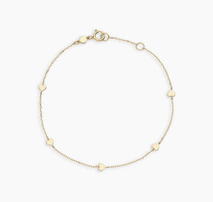 Minimalist Heart Chain Bracelet