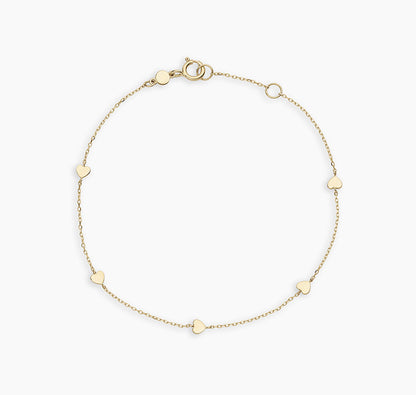 Minimalist Heart Chain Bracelet