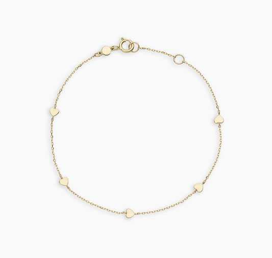 Minimalist Heart Chain Bracelet