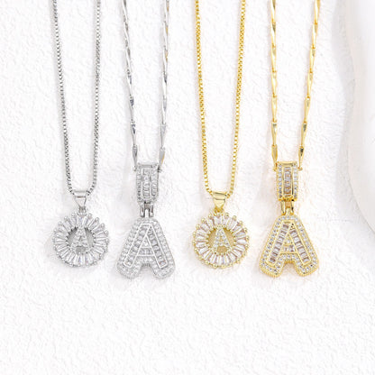 Twin Spark Initial Necklace Set