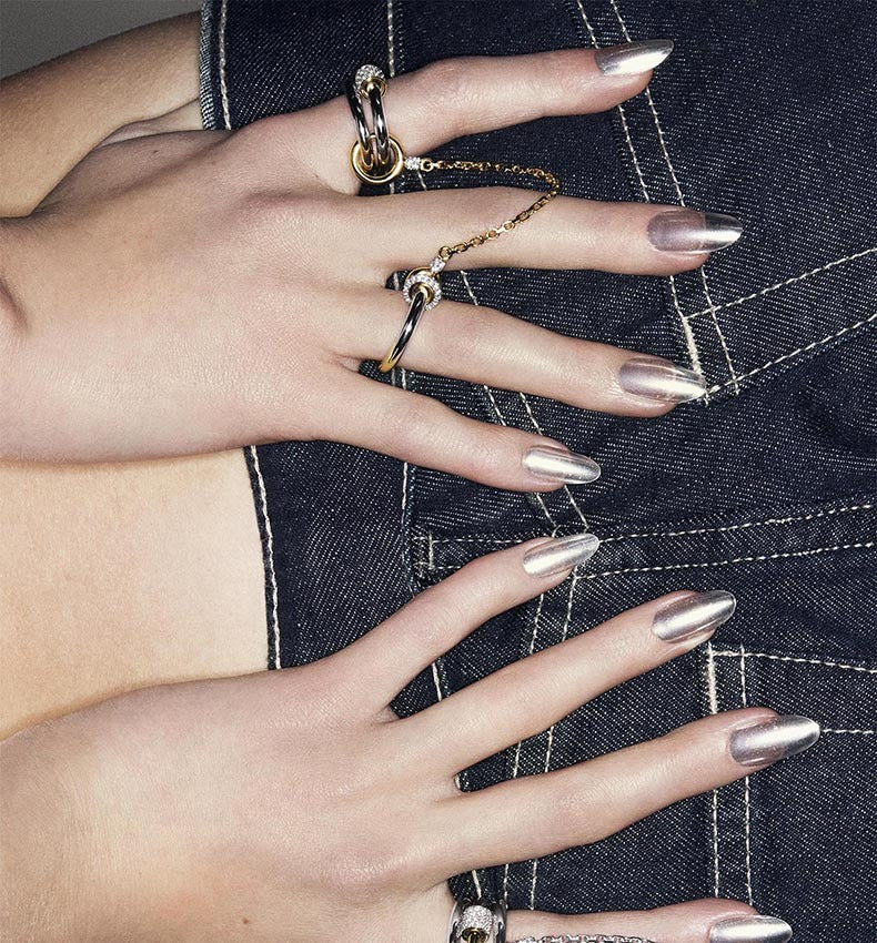 Two-Tone Chain Link Ring