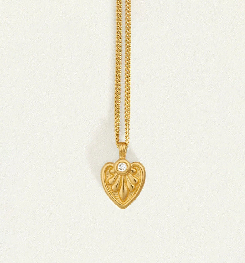 Winged Heart Pendant Necklace