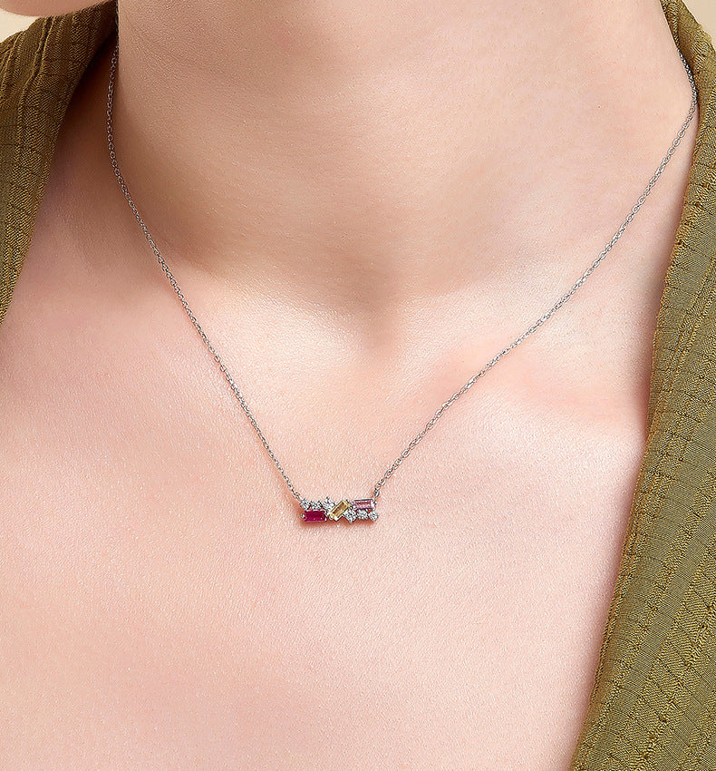 Tri-Color Sparkle Necklace