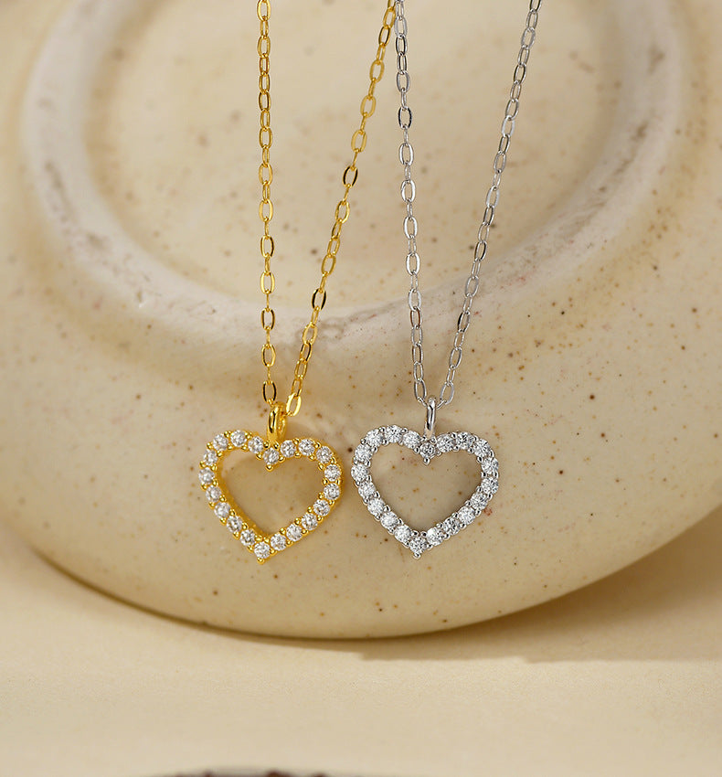 Shimmer Heart Frame Necklace