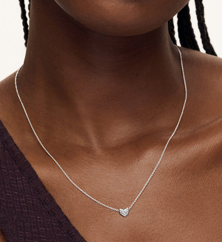 Sliding Heart Pendant Necklace