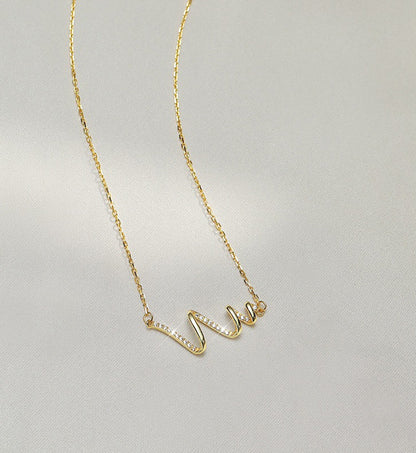 Irregular Ripple Pendant Necklace