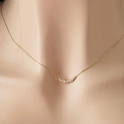 Curve Stone Pendant Necklace