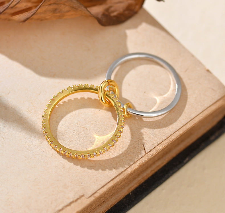 Double Layer Circle Ring