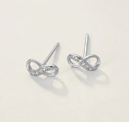 Infinity Spark Stud Earrings