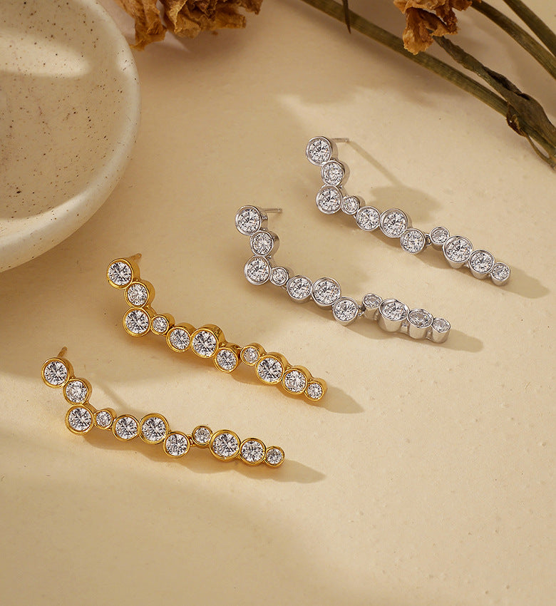 Cascading Pavé Drop Earrings
