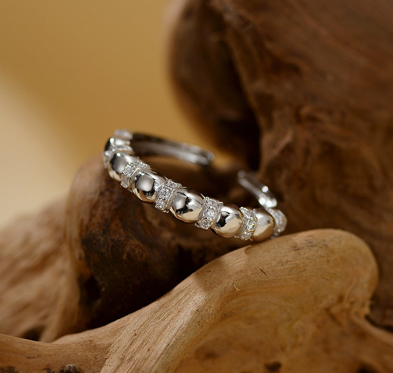 Sparkling Sphere Accent Ring