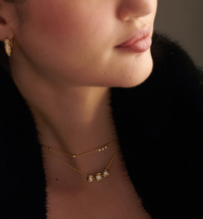 Stationed Curve Necklace