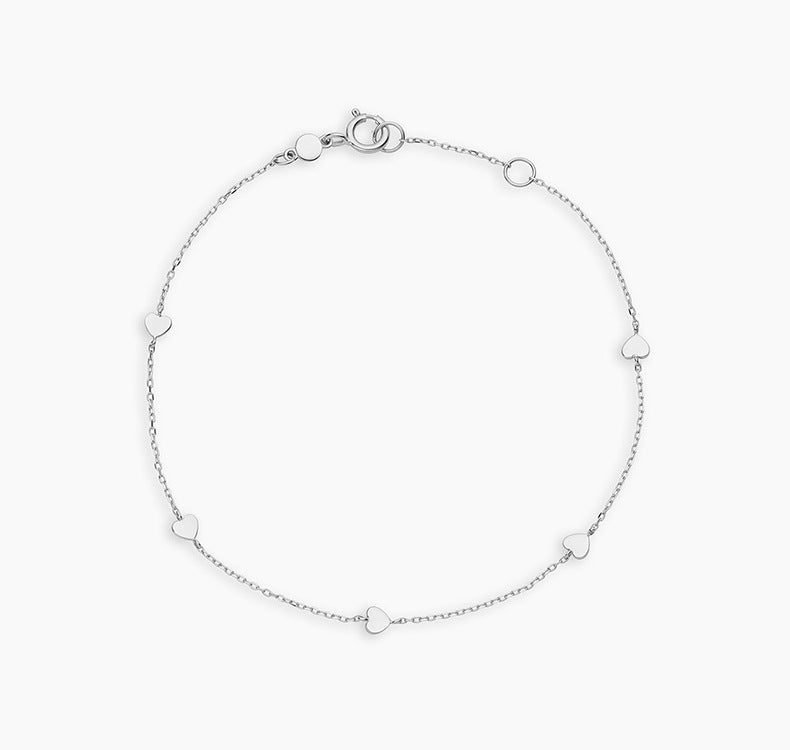 Minimalist Heart Chain Bracelet