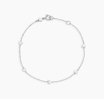 Minimalist Heart Chain Bracelet