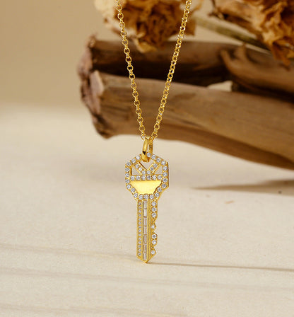 Heart Key Pendant Necklace