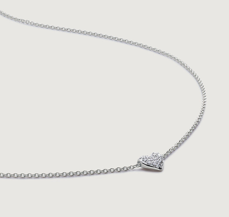 Sliding Heart Pendant Necklace
