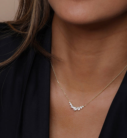 Micro Diamond Smile Necklace