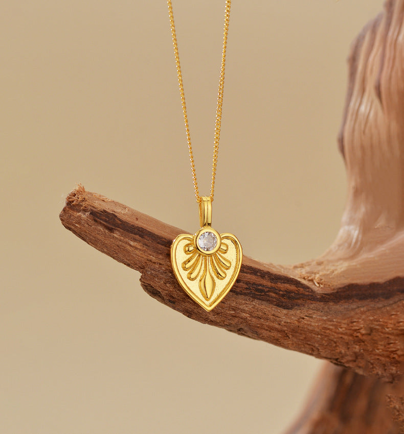 Winged Heart Pendant Necklace