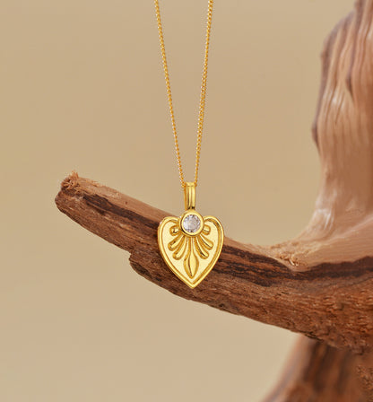 Winged Heart Pendant Necklace