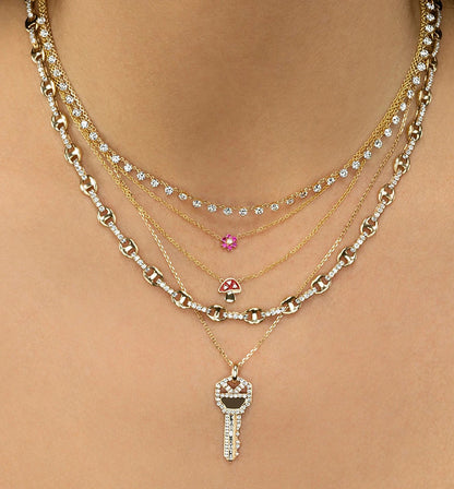 Heart Key Pendant Necklace