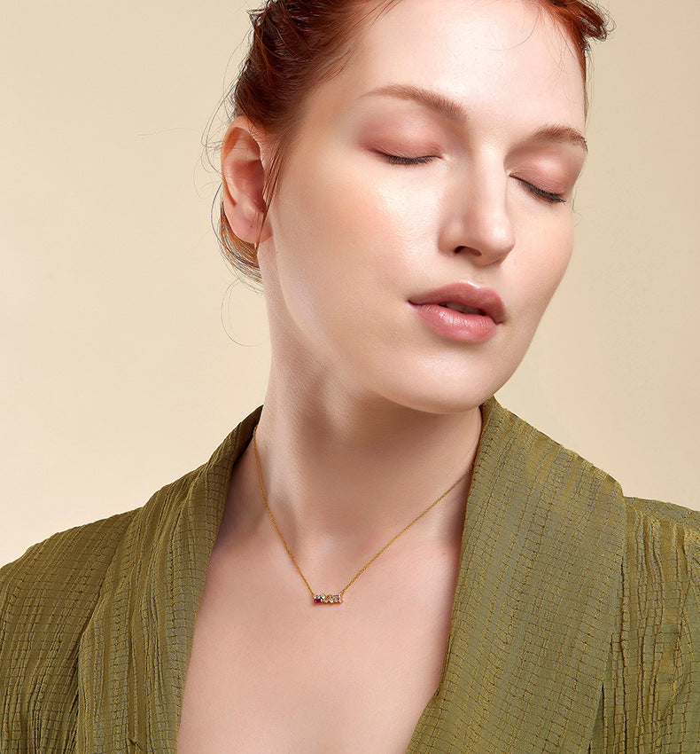 Tri-Color Sparkle Necklace