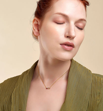 Tri-Color Sparkle Necklace