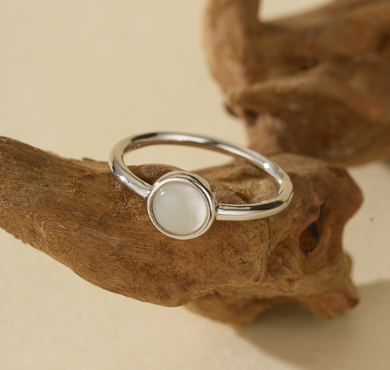 Iridescent Shell Statement Ring