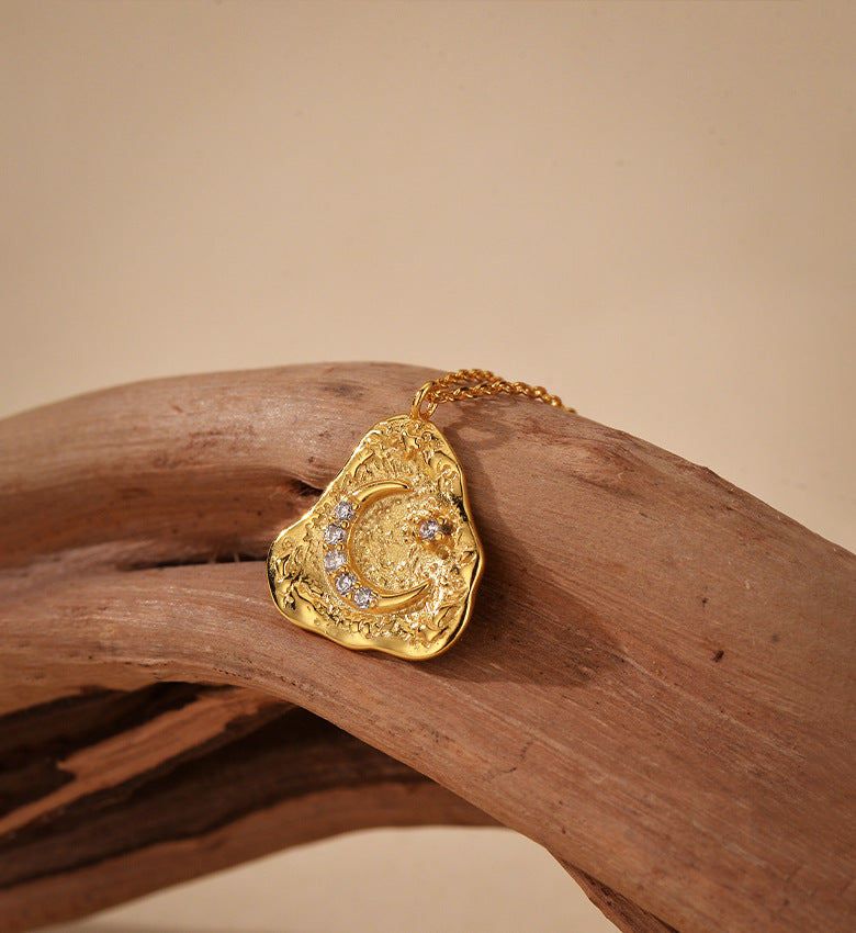 Lunar Trace Pendant Necklace