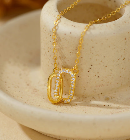 Double Oval Heart Necklace