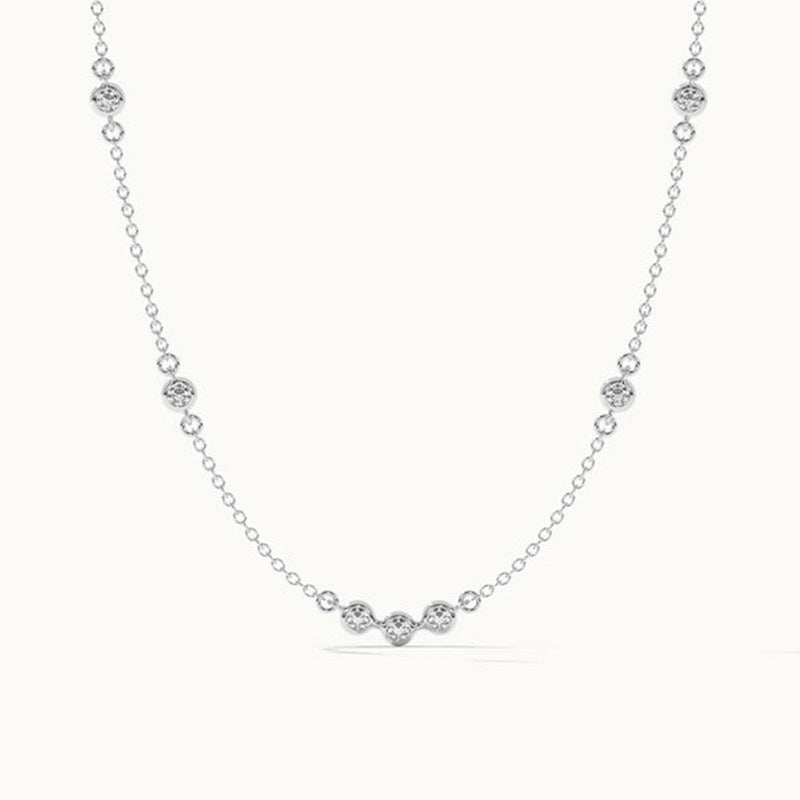 Stationed Curve Necklace