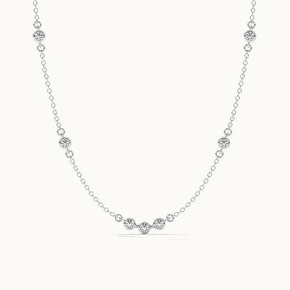 Stationed Curve Necklace
