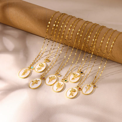 Birth Flower Pendant Necklace