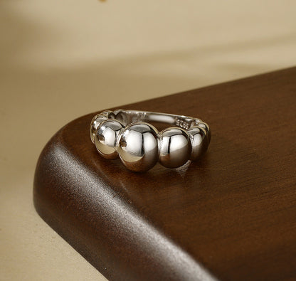 Shiny Geometric Dome Ring