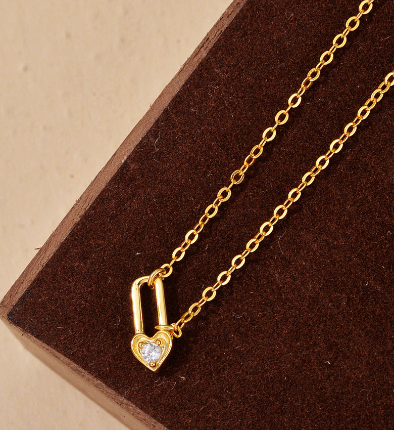 Heart Lock Pendant Necklace