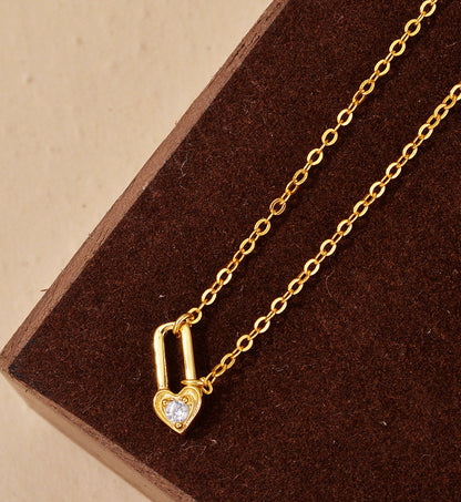 Heart Lock Pendant Necklace
