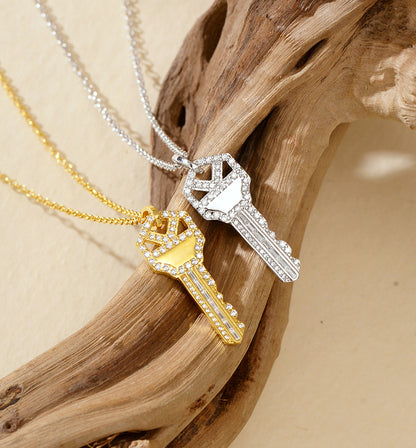 Heart Key Pendant Necklace