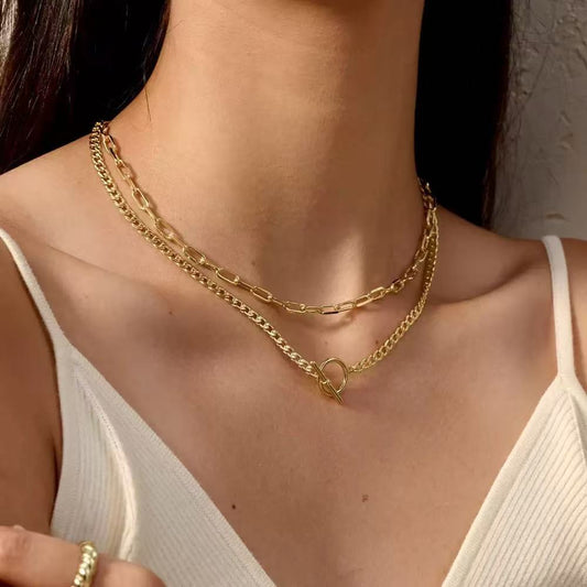 Minimalist Double-Layer Chain Necklace