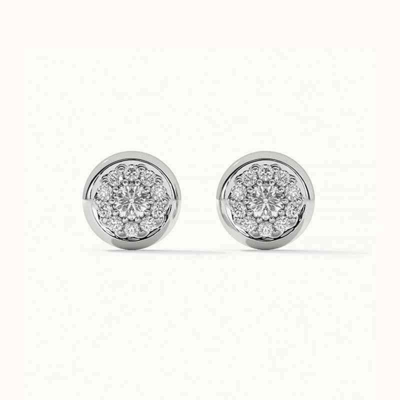 Gleam Round Stud Earrings
