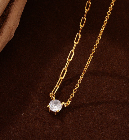 Asymmetrical Link Pendant Necklace