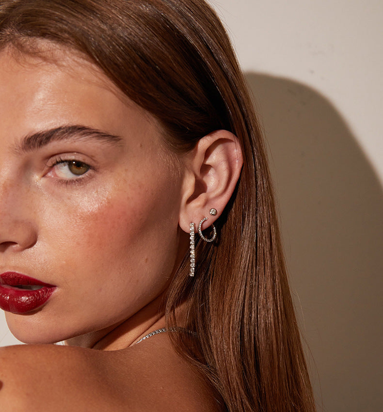 Slim Lined Bar Earrings