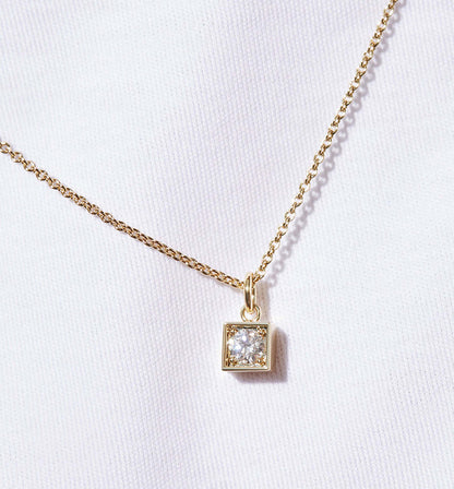 Square & Round Duo Pendant Necklace