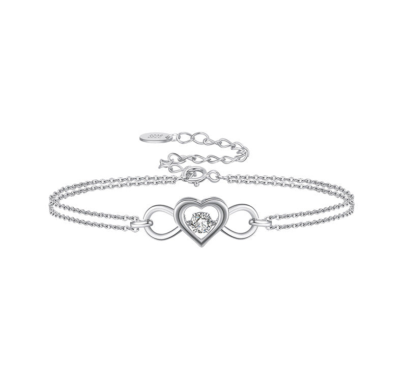 Sparkling Infinity Heart Bracelet