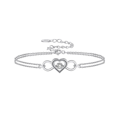 Sparkling Infinity Heart Bracelet