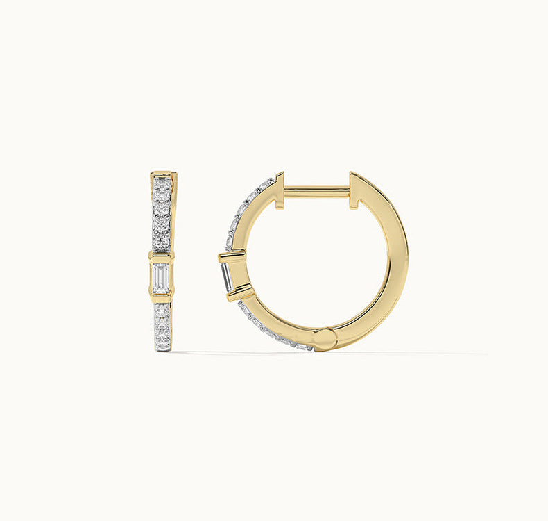 Radiant Square Hoop Earrings
