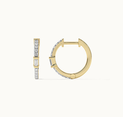 Radiant Square Hoop Earrings