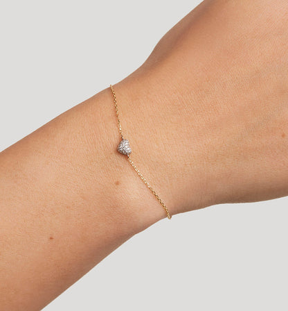 Sparkling Heart Charm Bracelet