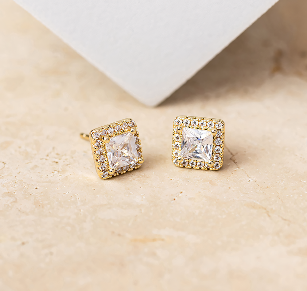 Mixed-Shape Stud Earrings