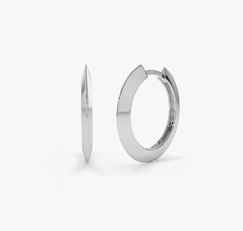 Sleek Flat Hoop Earrings