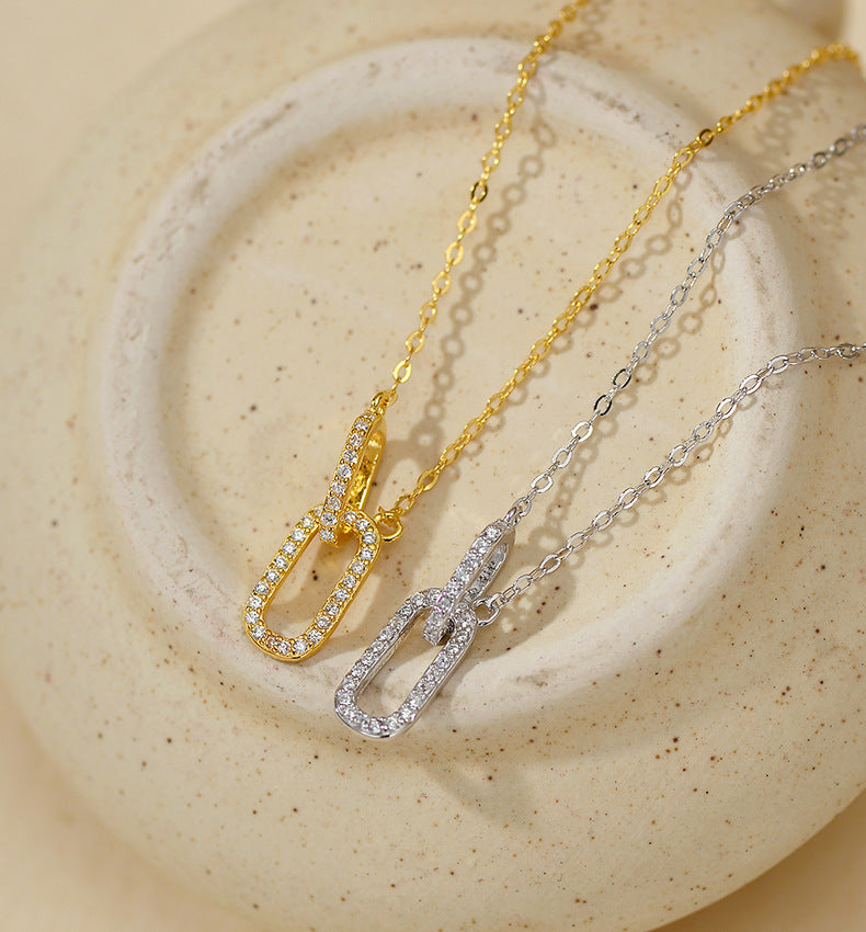 Double Oval Heart Necklace