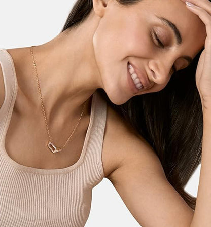 Double Oval Heart Necklace